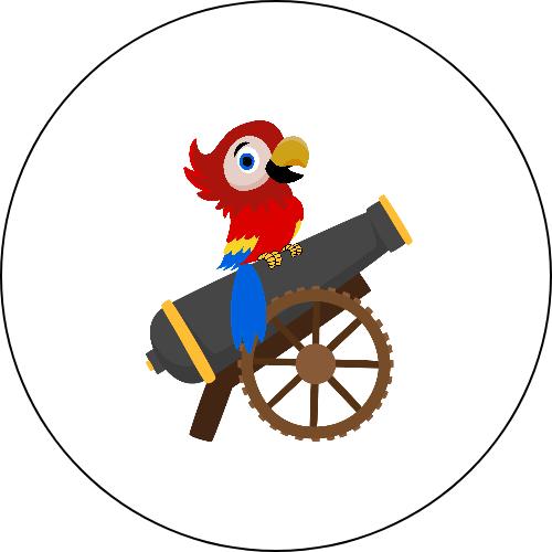 Cannon Parrot Magnet