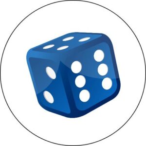 Blue D6 Button