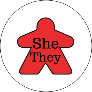 She/They Meeple Pronoun Magnet