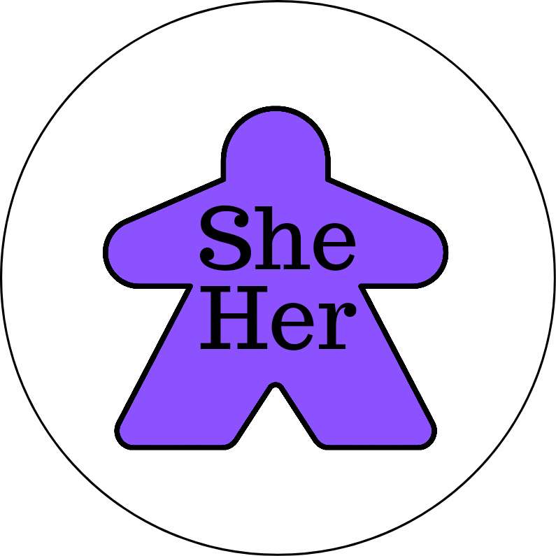 She/Her Meeple Pronoun Magnet - Image 7