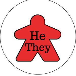 He/They Meeple Pronoun Magnet